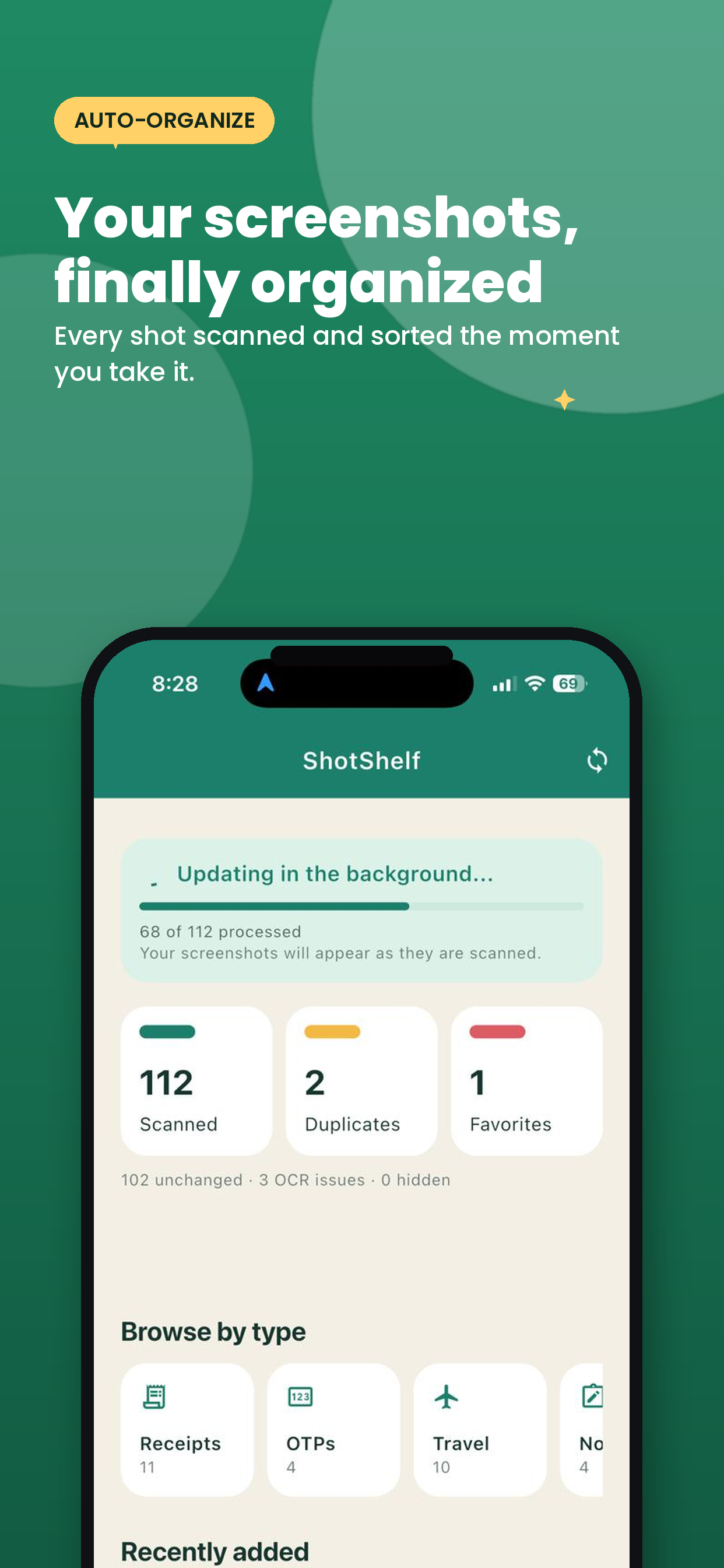 Auto-organize screenshots